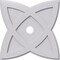 Ekena Millwork Cosmo Architectural Grade PVC Contemporary Ceiling Medallion, 24"OD x 3"ID x 9"C x 1"P CMP24CM-03000 - alternate 1